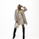 abito in costina girocollo crew neck